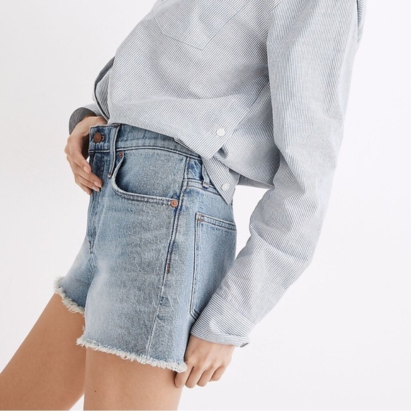 Madewell The Perfect Jean Short in Balsam Wash: TENCEL™ Denim Edition Size 26 - Picture 2 of 11